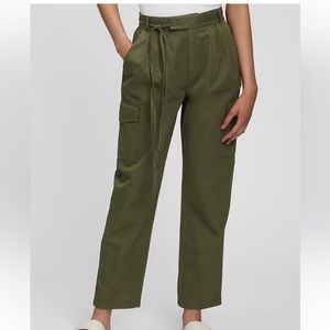 GAP High Rise Pleated Cargo Pants Green Size 8
